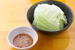 地鶏肉味噌キャベツ