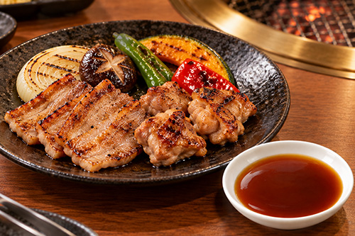 豚肉や鶏肉と焼き野菜